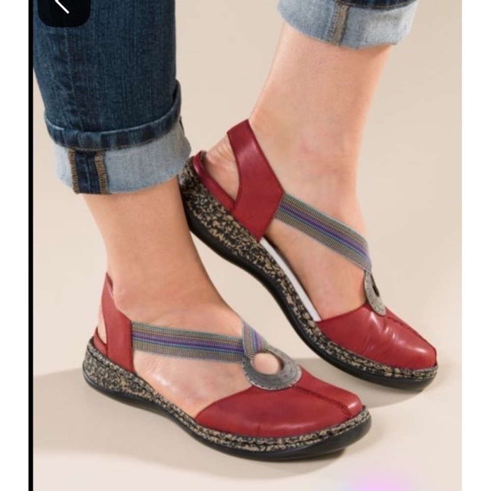 NEW Spring Step Red Sandal Clog Size 41 Artsy
